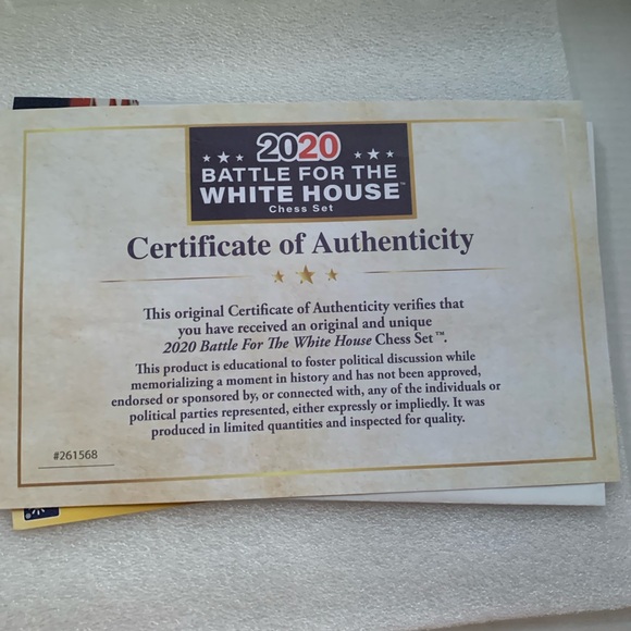 2020 Battle for the White House Chess Set w/ Board & 32 Pieces 3” - Picture 4 of 4